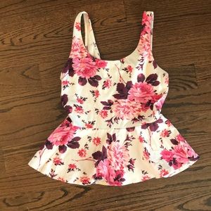 EXPRESS Sleeveless Peplum Tee